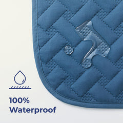 Gogobunny reversible dog blanket in dark blue and light blue for decor refresh.