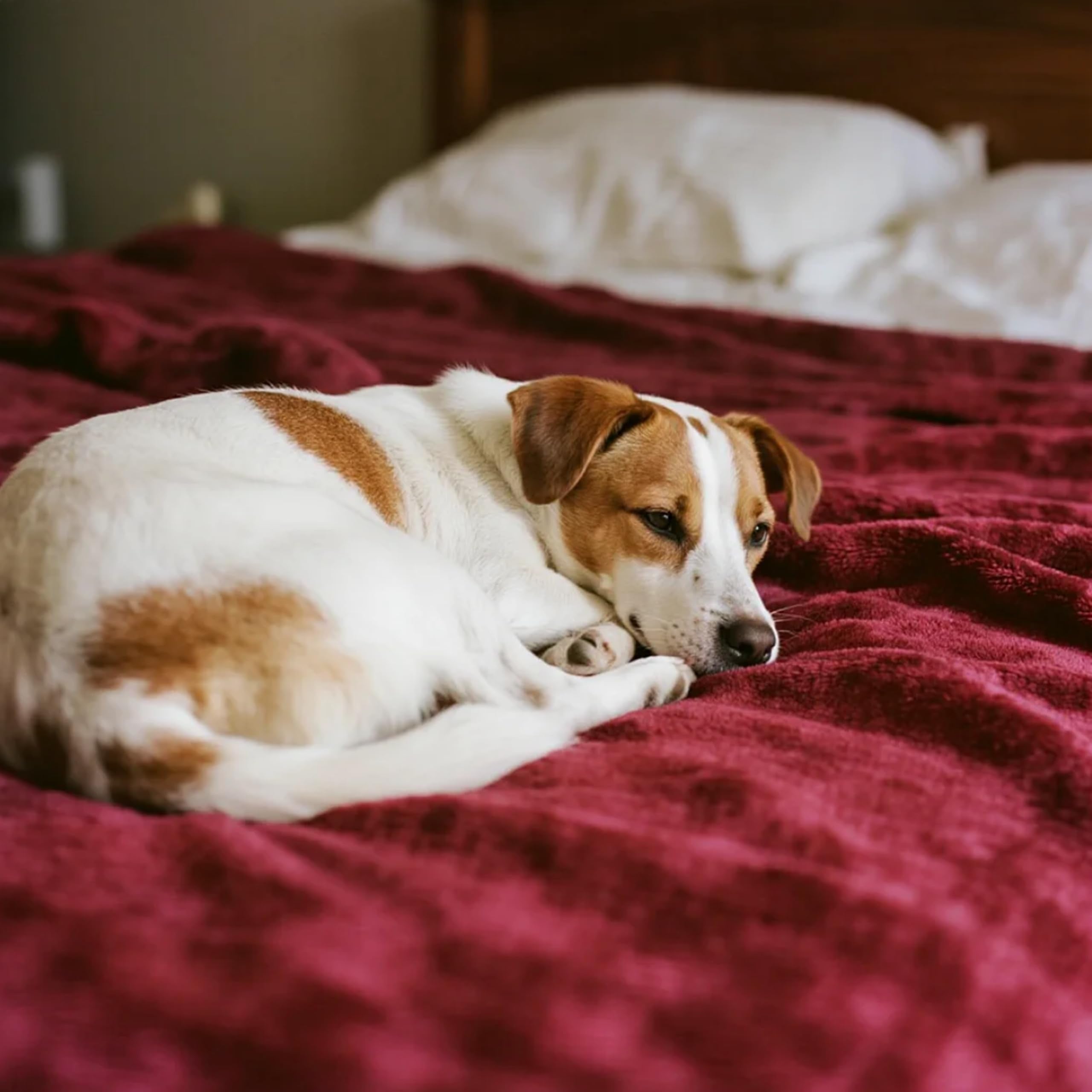 gogobunny soothing sherpa backing helps calm anxious pets during quiet moments