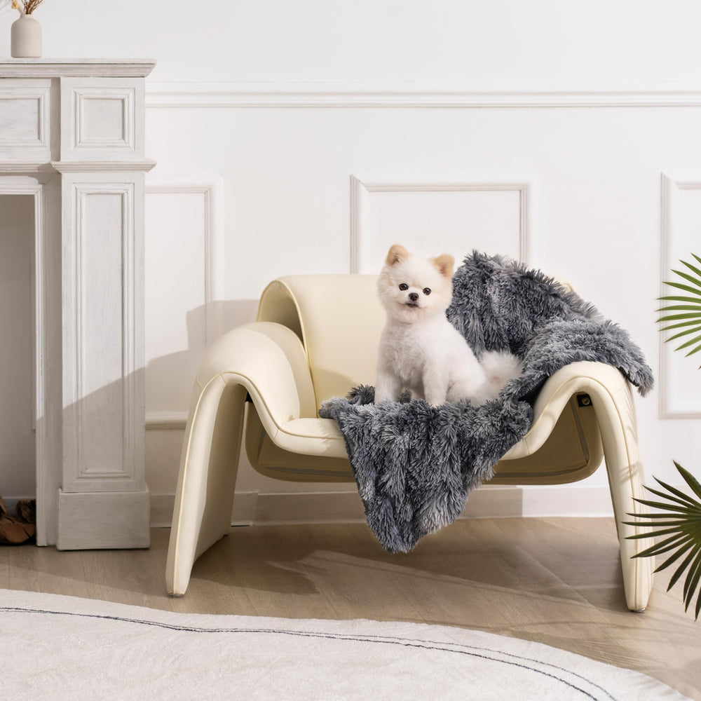 Gogobunny tie-dye grey blanket decor-protection demonstrates stylish protection for furniture.