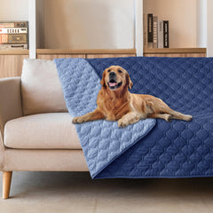 Gogobunny waterproof dog blanket closeup highlights double protection for spills and fur