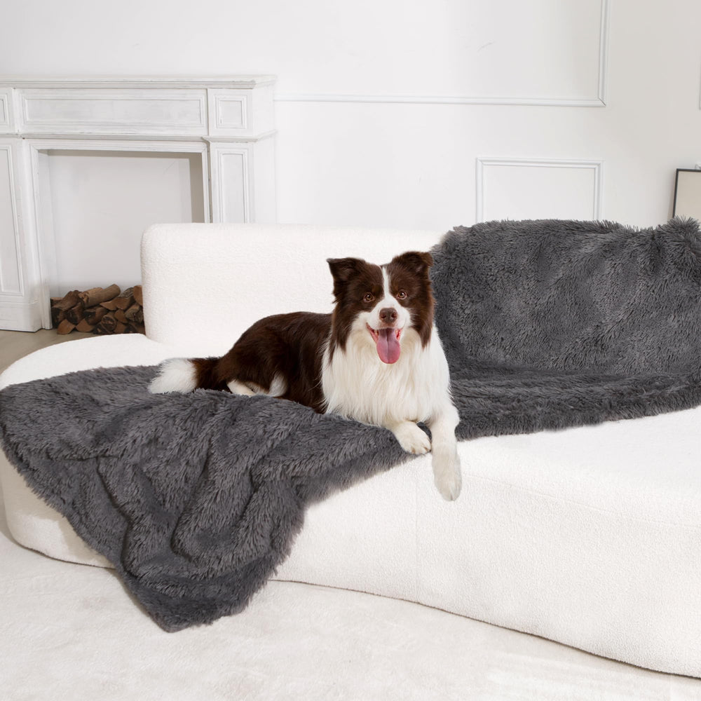 gogobunny waterproof dog blanket cover protects furniture from spills and accidents.