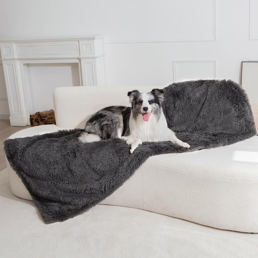 Gogobunny waterproof dog blanket grey kennel mat for calm, secure pet.