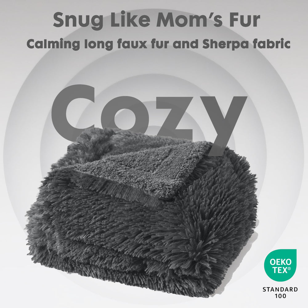 Gogobunny waterproof dog blanket grey on sofa protects furniture from spills.