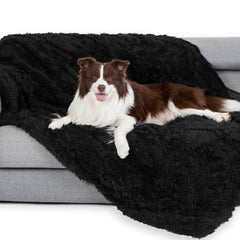 gogobunny waterproof blanket closeup-fabric shows plush faux fur and stain resistance for easy cleaning.