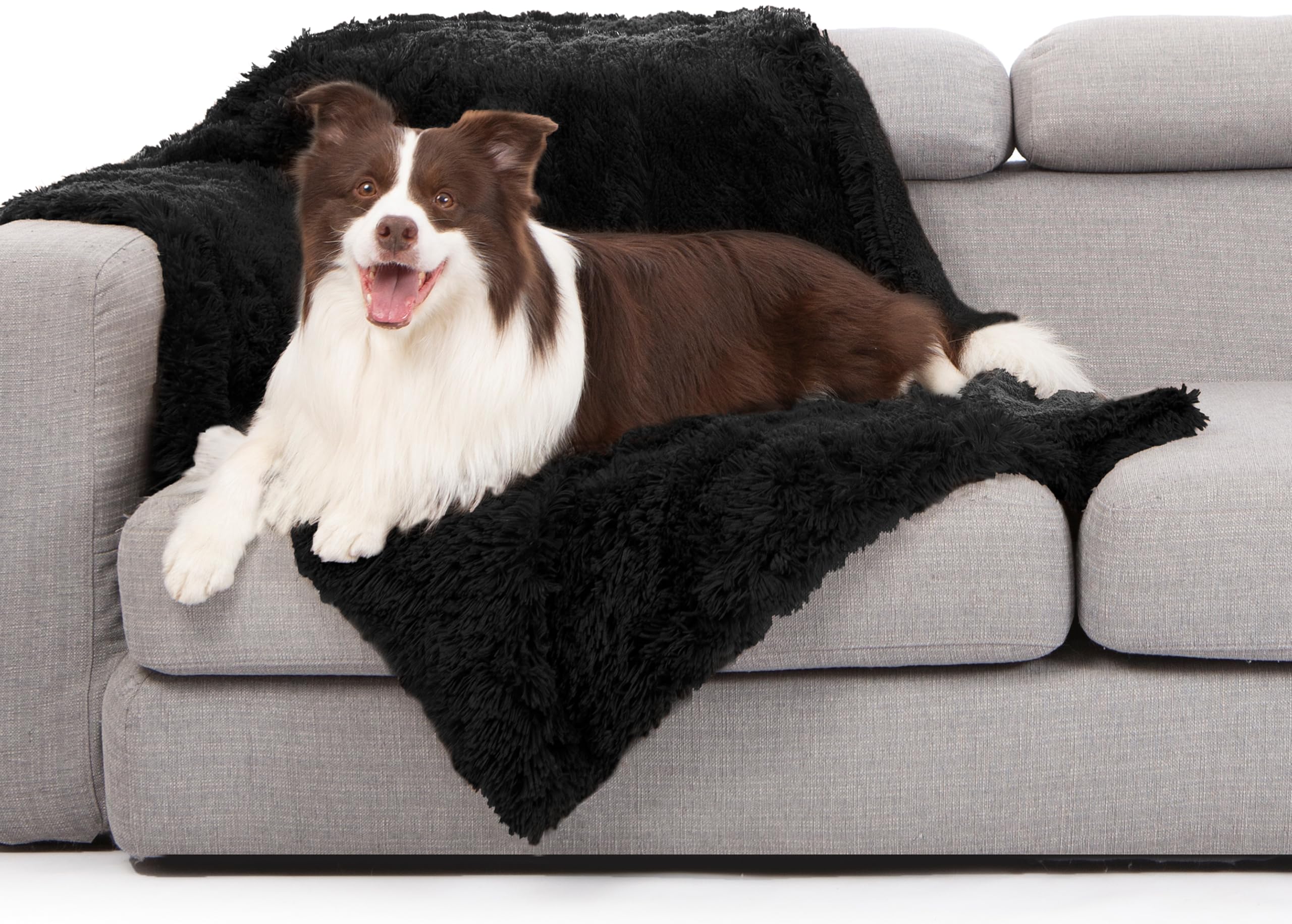 Gogobunny waterproof dog blanket keeps furniture dry and protected from spills