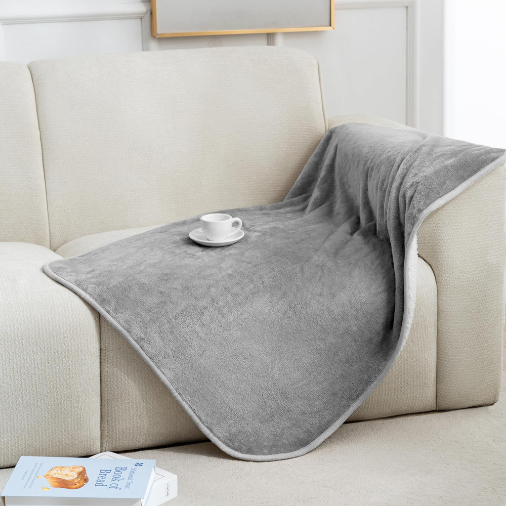 gogobunny waterproof pet blanket front view shows dual-soft surfaces for cozy cuddles