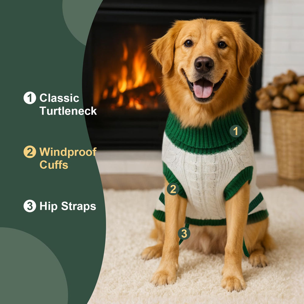 GoGoPaw suéter perro cuello alto aporta calor durante paseos