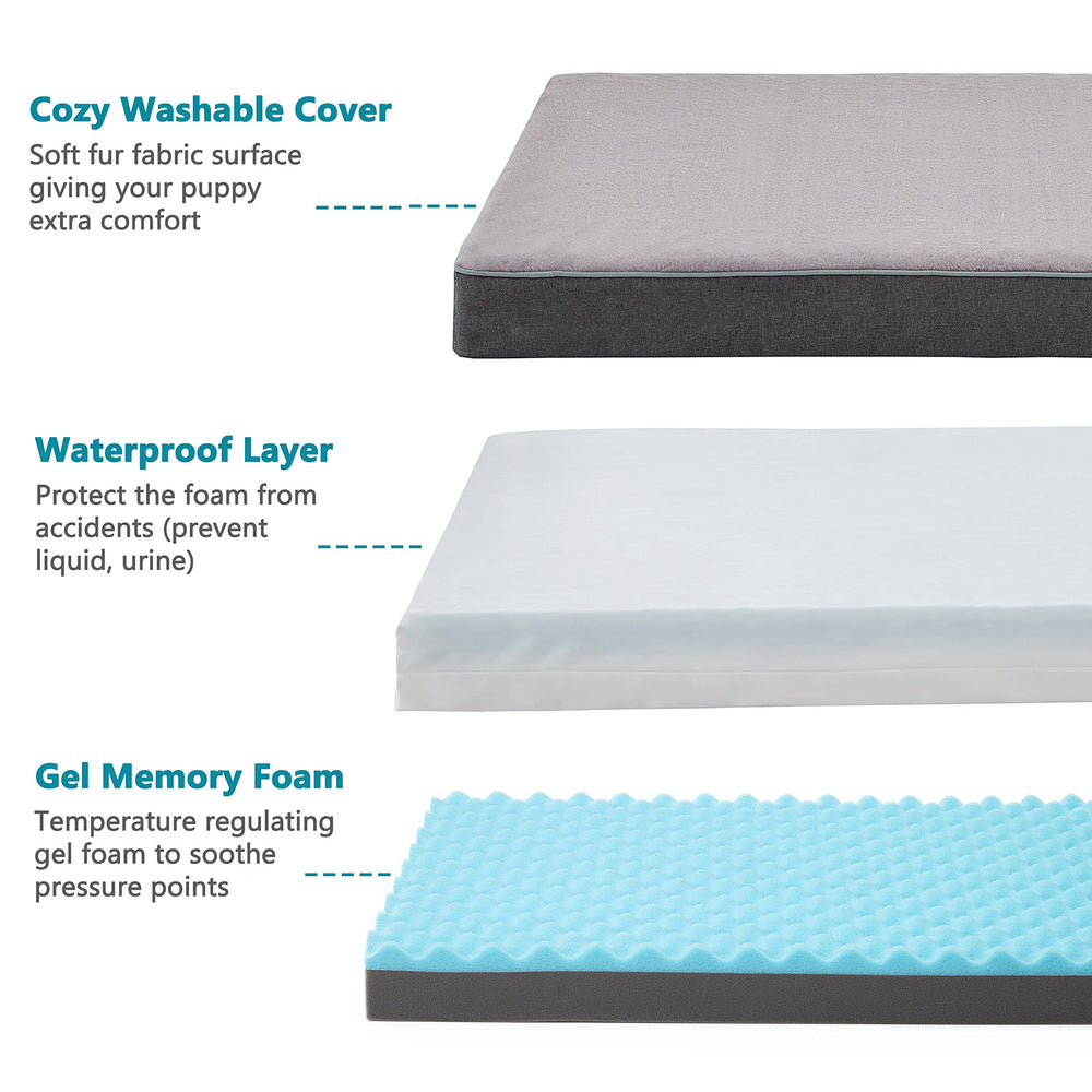 GOHOO PET cooling egg-crate memory foam demonstrates breathable joint support
