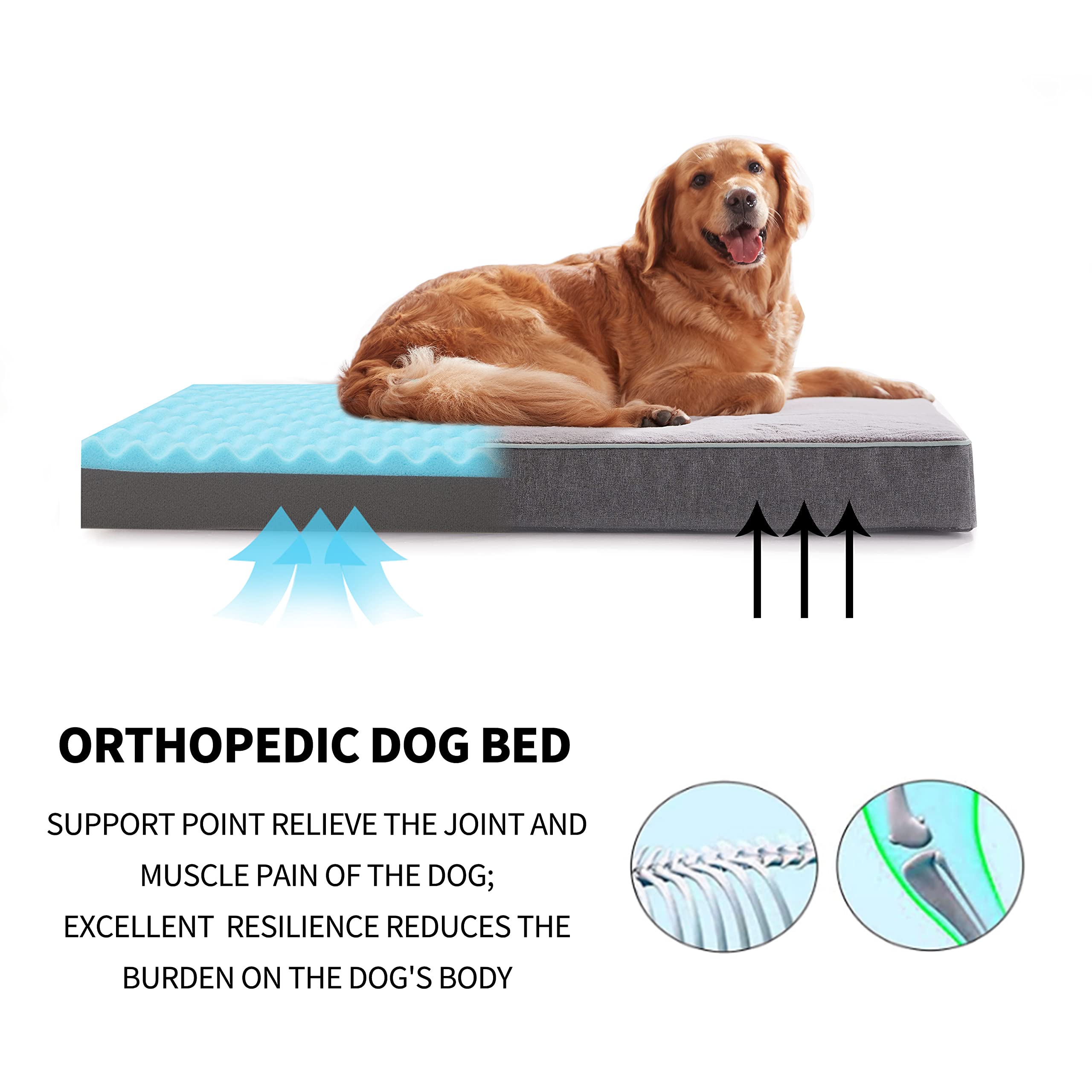 GOHOO PET flat square design provides roomy sleep space