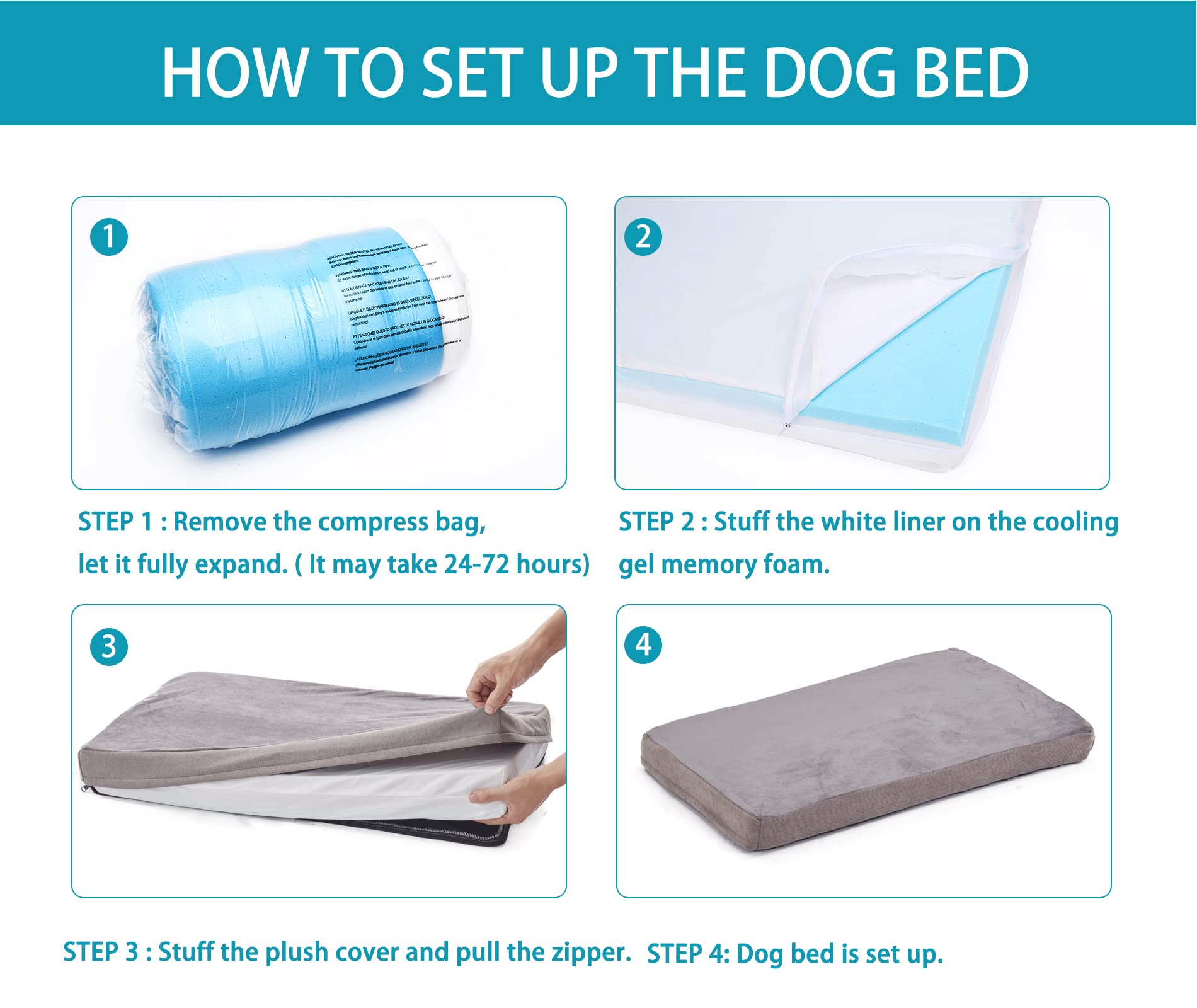 GOHOO PET L-shaped zipper design enables easy cover removal