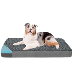 GOHOO PET orthopedic bed boxed packaging shows compact vacuum seal for easy shipping.