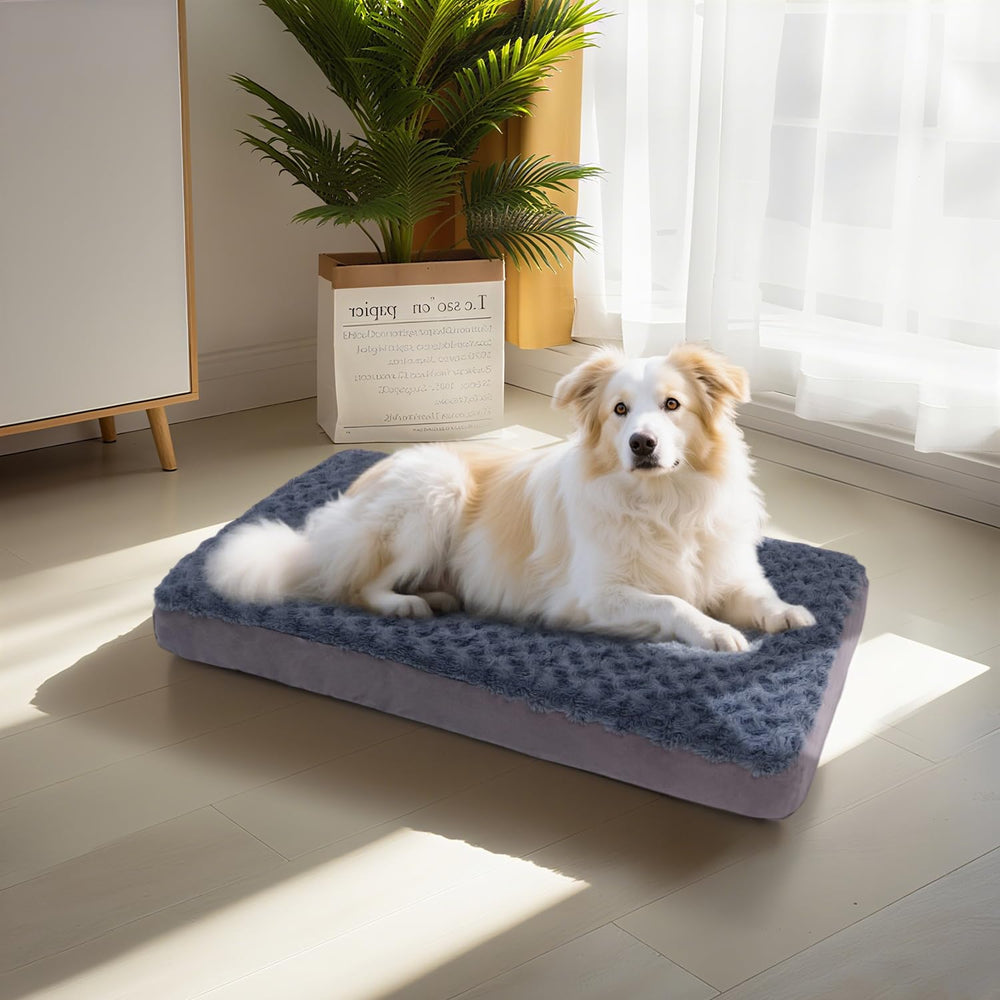 GOHOO PET orthopedic bed foam core highlights supportive memory foam for joints.