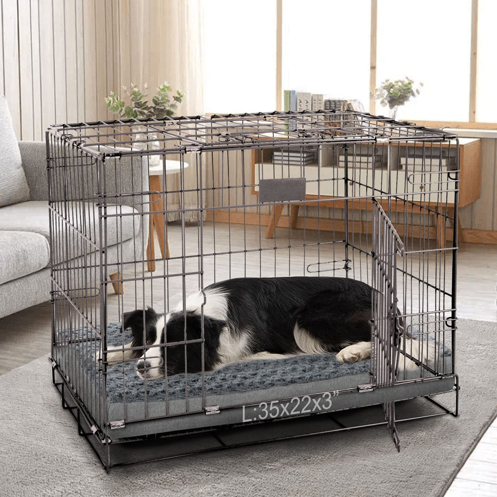 GOHOO PET orthopedic bed soft fabric surface provides cozy resting surface for large dogs.