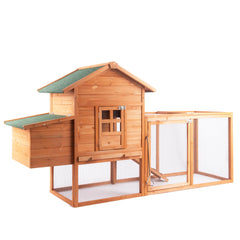 GOJOOASIS 80inch chicken coop exterior shows weatherproof fir wood for durable outdoor housing