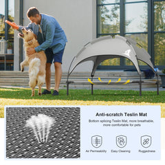 GOJOOASIS powder-coated steel frame shows sturdy construction with skid-resistant feet.