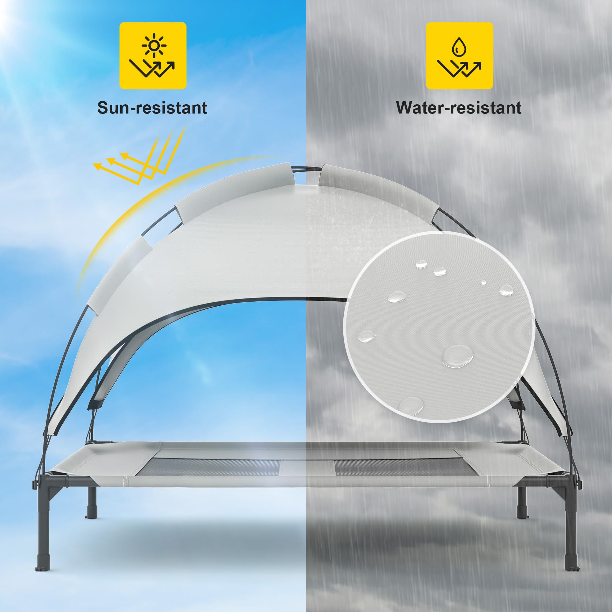 GOJOOASIS breathable mesh surface keeps pets cool on warm days.