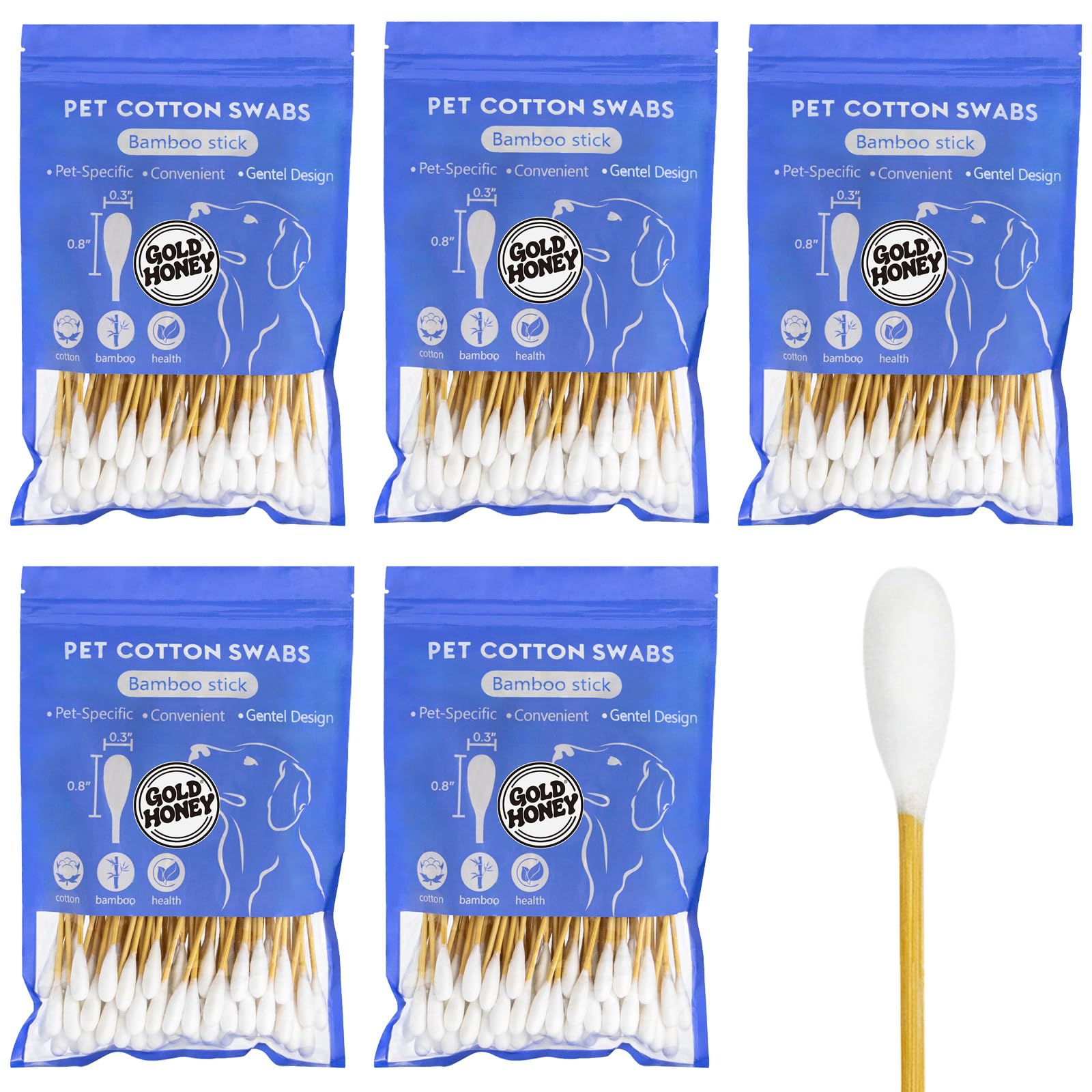 GOLD HONEY bamboo-handle close-up view highlights pet-friendly design for gentle cleaning