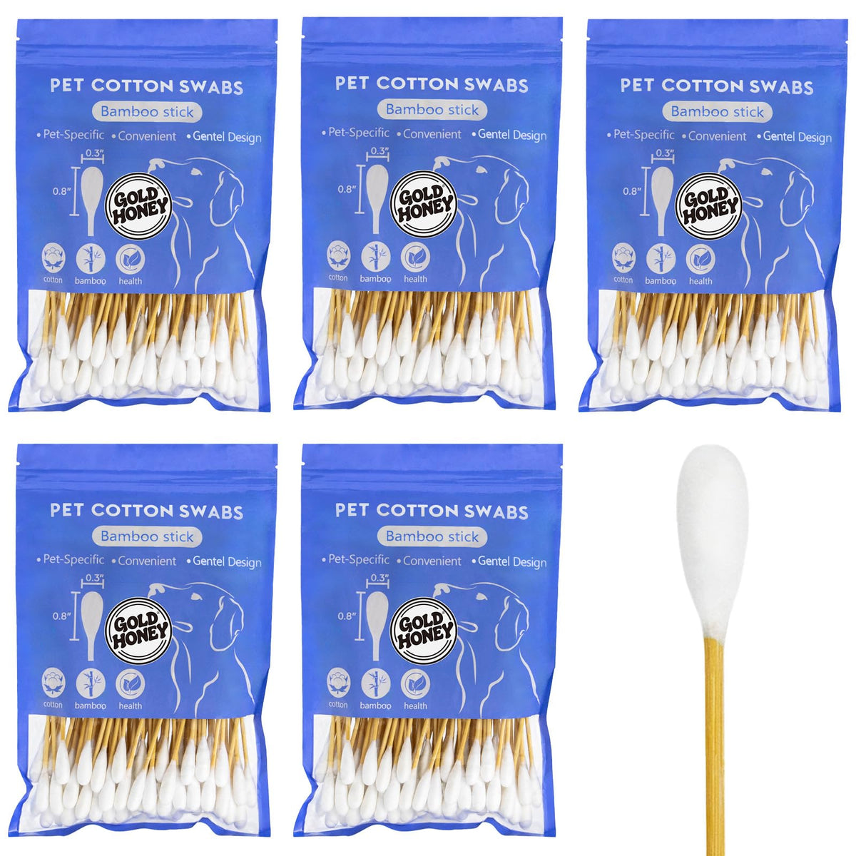 GOLD HONEY bamboo-handle close-up view highlights pet-friendly design for gentle cleaning