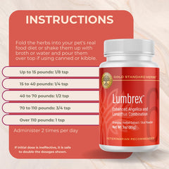 Gold Standard Herbs Lumbrex packaging closeup highlighting all-natural herbal extract.