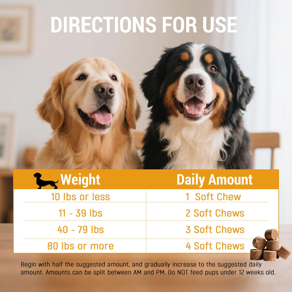 GOLDENVET hip joint chews ashwagandha feature indicating dual muscle and joint potential
