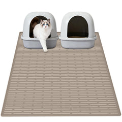 Goldleaf XXL silicone cat litter mat foreground highlights large surface area for litter capture