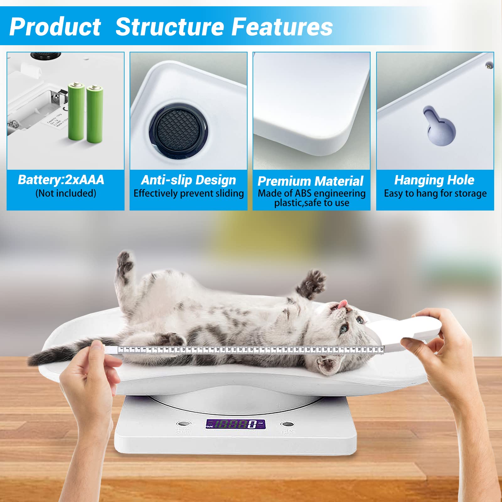 Goldmeet kitchen scale with pet tray doubles as a versatile weighing tool.