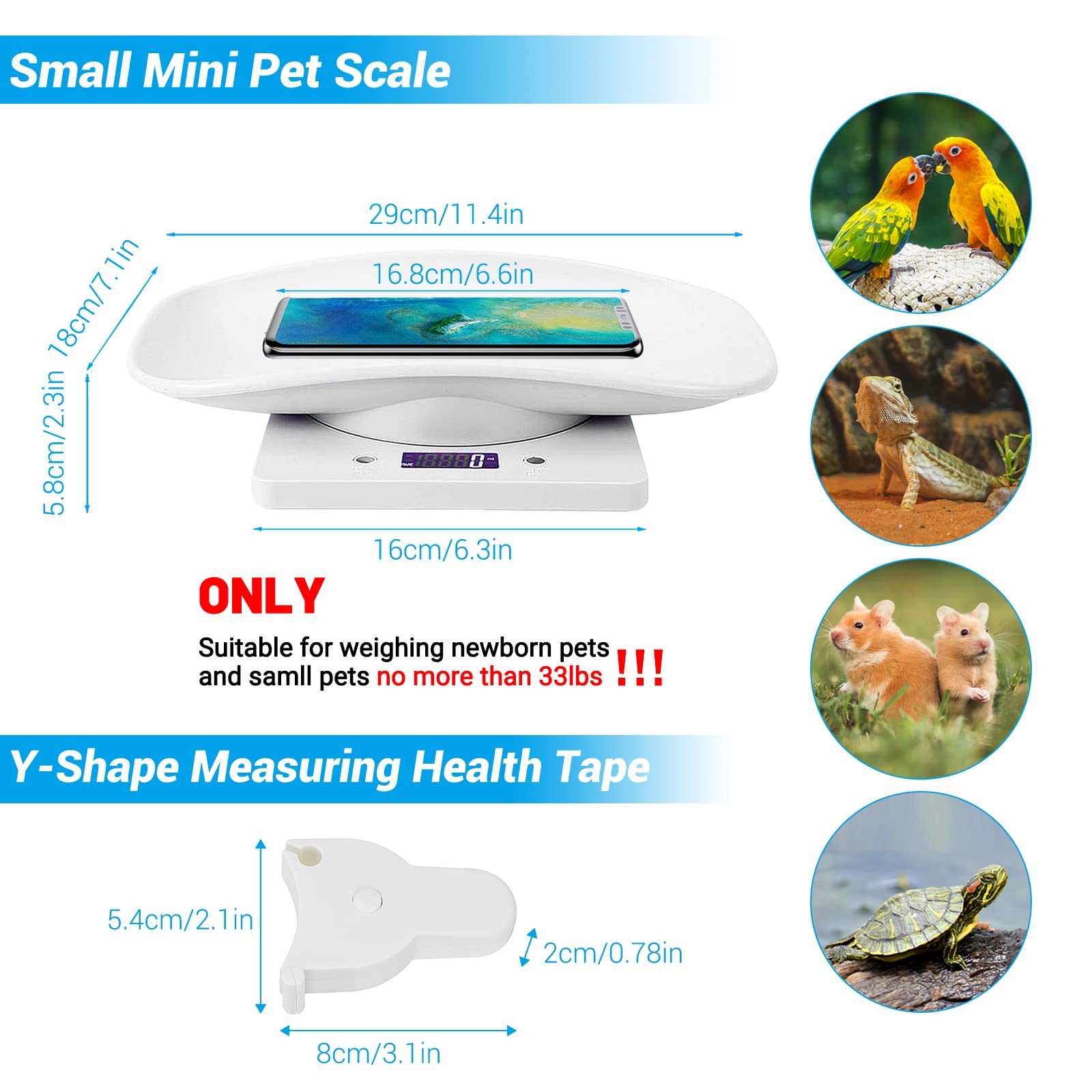 Goldmeet puppy weight tracking scale supports newborn pets growth monitoring.