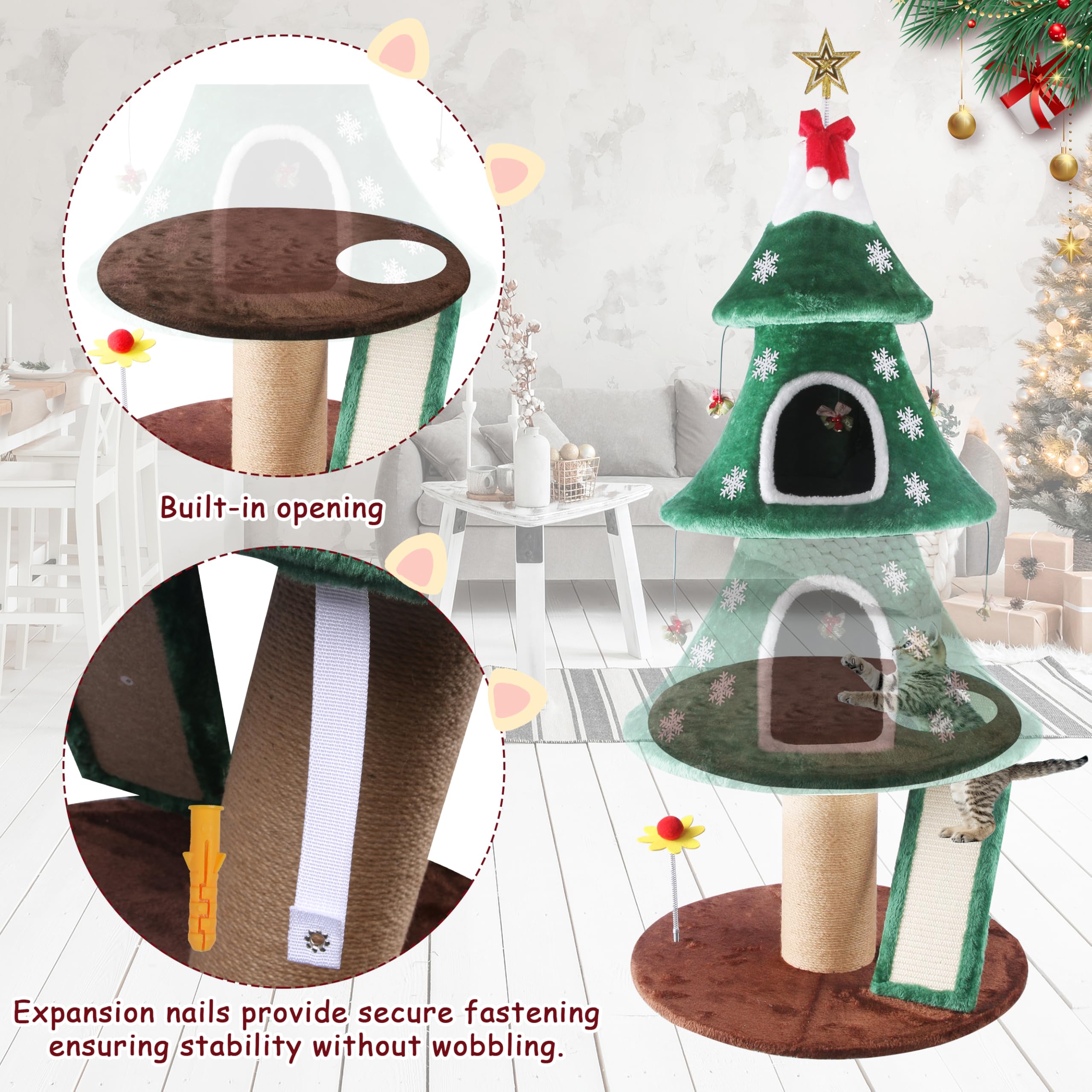 Goldshire 53inch cat tree assembly is straightforward for quick setup.