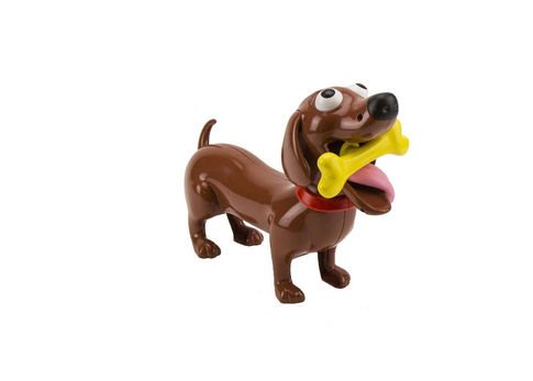 Goliath Doggie Doo dog figure in action invites light-hearted competition.