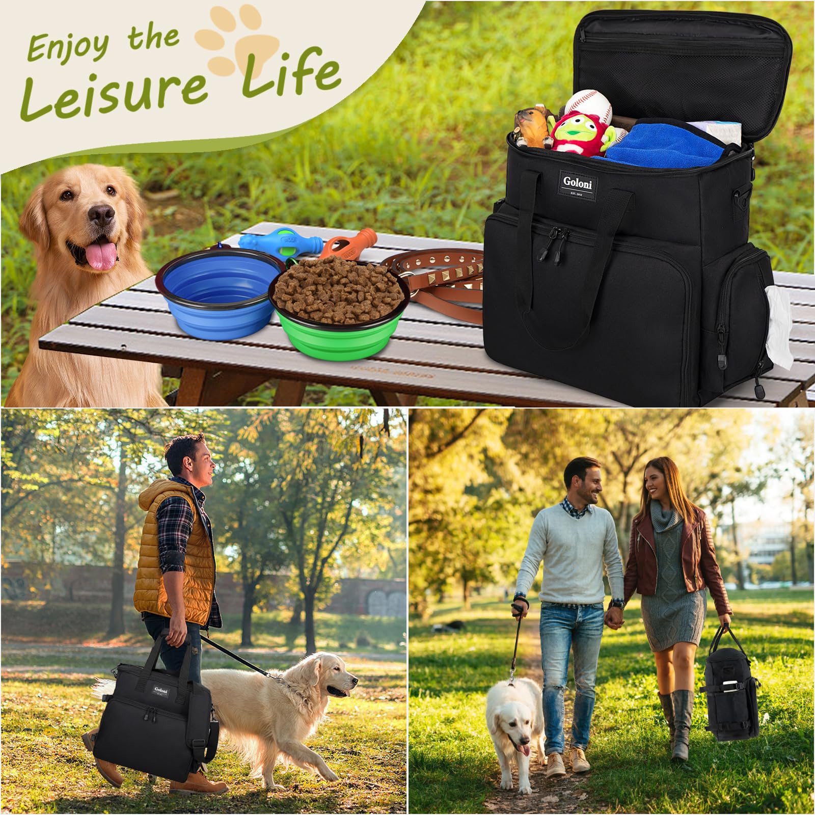 Goloni pet travel tote airline-approved size shown for cabin use