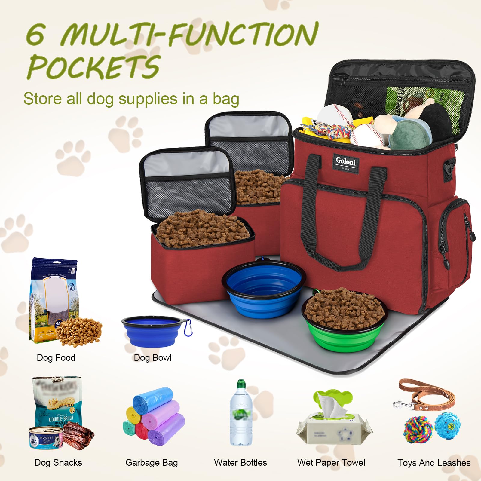 Goloni waterproof feeding mat keeps meals tidy during adventures.