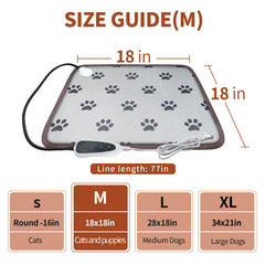 GOLOPET cat heating pad with smart thermostat switch enables adjustable comfort for pets.