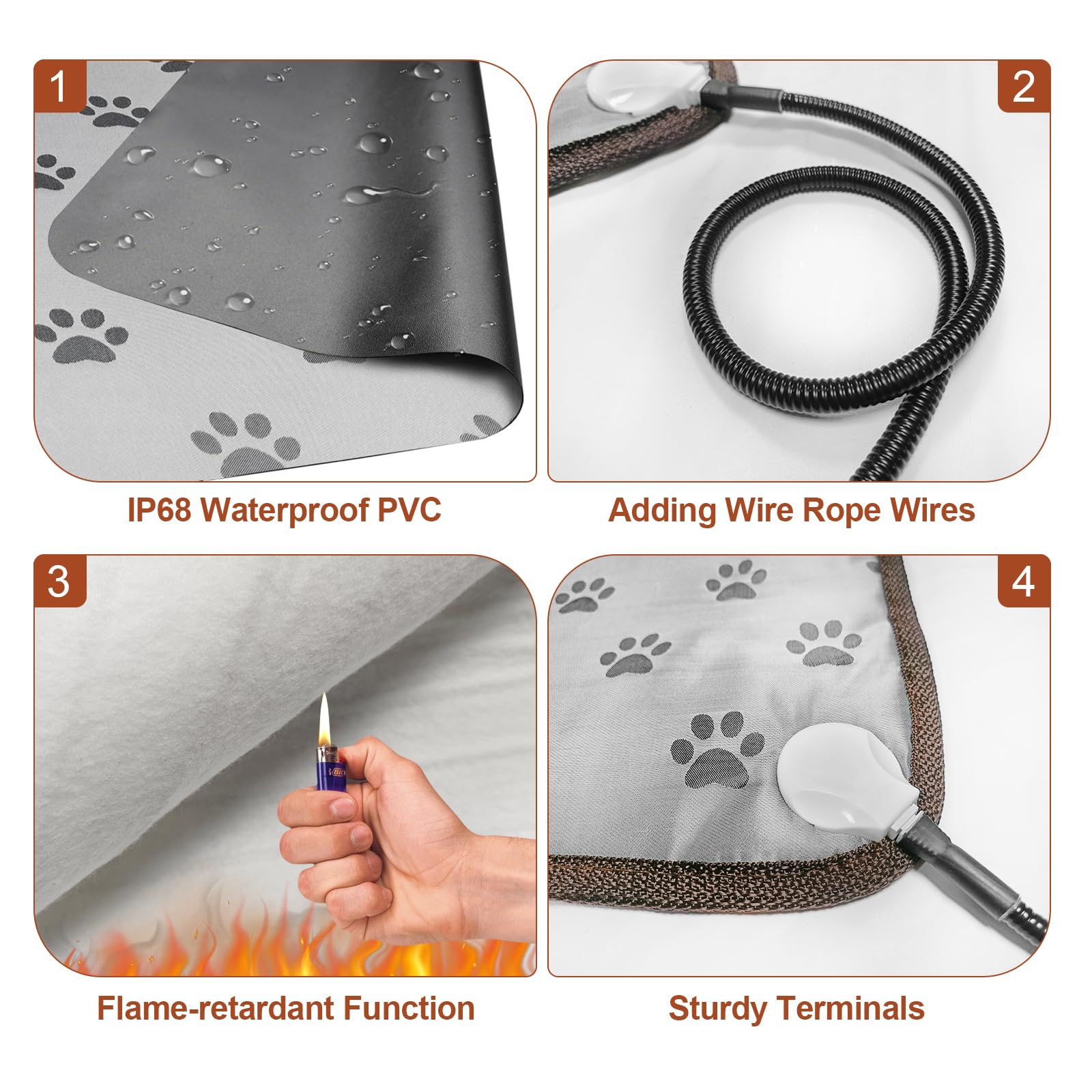 GOLOPET waterproof layer protects the pad from spills during use.