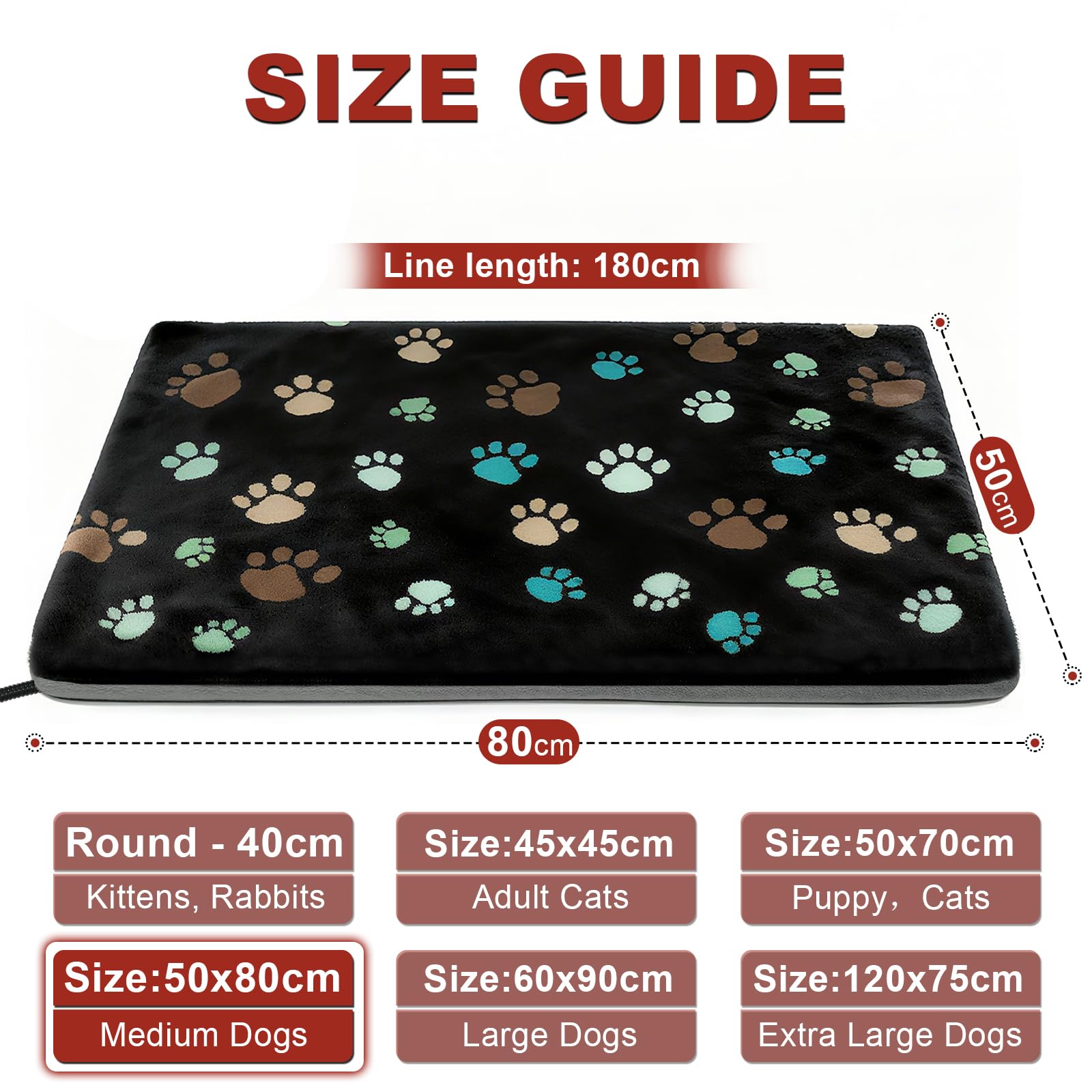 GOLOPET dog heating pad smart controller highlights adjustable temperature for customizable comfort