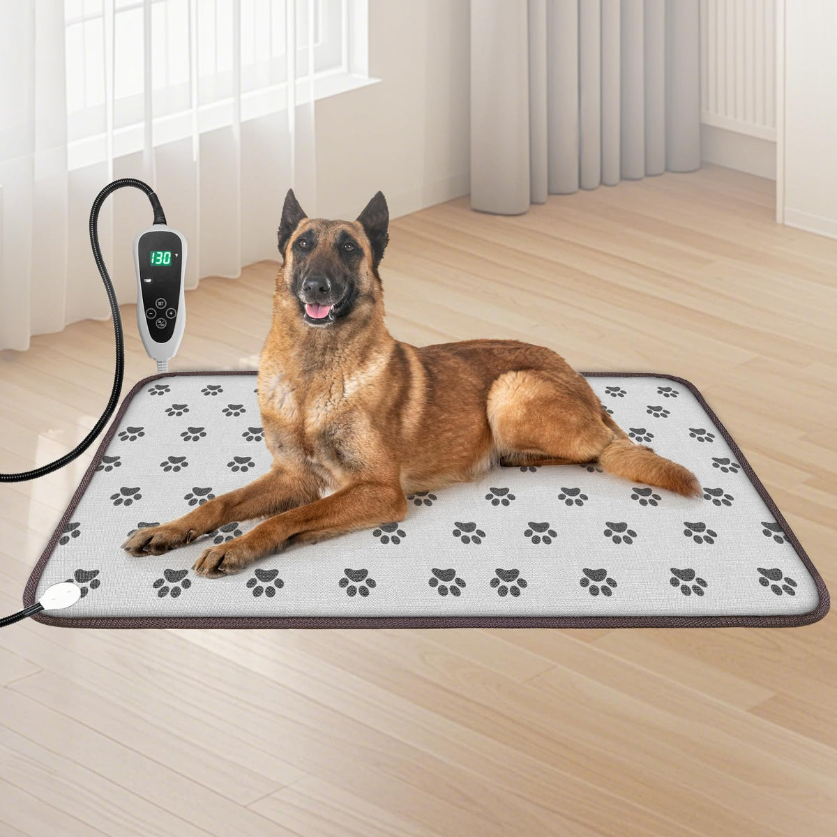 GOLOPET extralarge dog heating pad 47x30 inches provides warm comfort for large breeds.