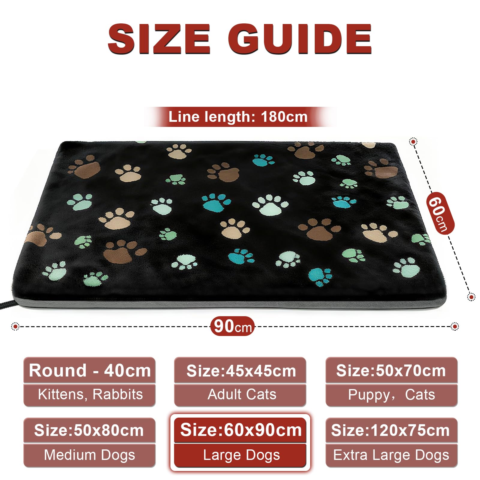 GOLOPET heating pad with smart thermostat for precise warmth