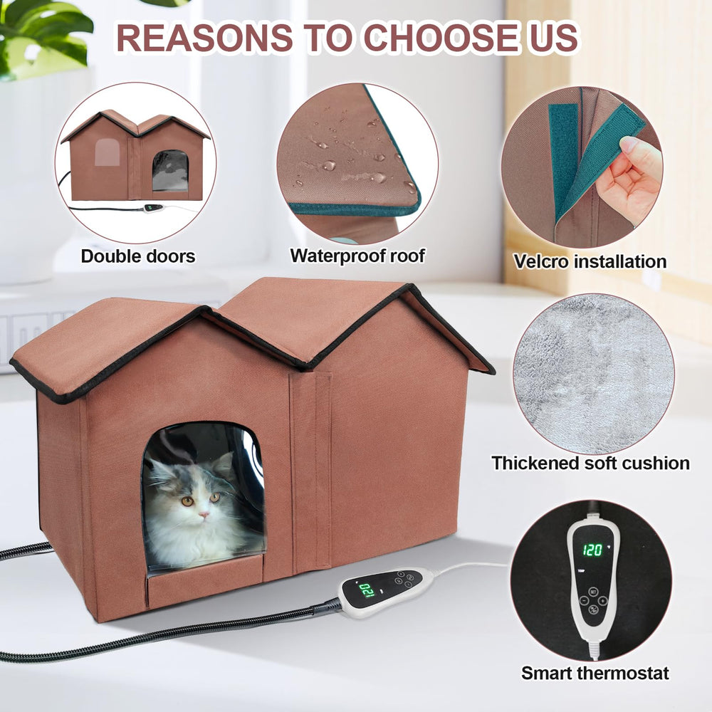 GOLOPET double-room interior reveals spacious warmth for two cats