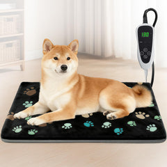 GOLOPET puppy heating pad 28x18 with plush cover delivers cozy warmth for pets.