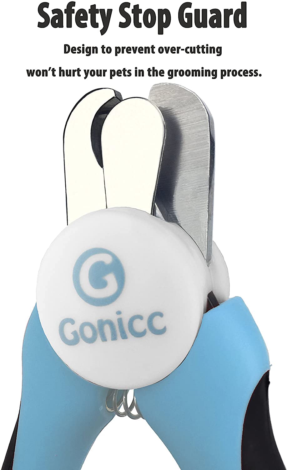 Gonicc ergonomic handles visible in a comfortable grip