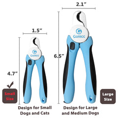 Gonicc nail clippers with free nail file in handle—easy smoothing between trims.