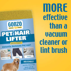 Gonzo Pet Hair Remover 2-Pack on clothing fabric delivers lint-free results