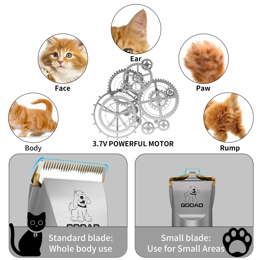 Gooad cat clippers detachable blades for easy cleaning and maintenance.