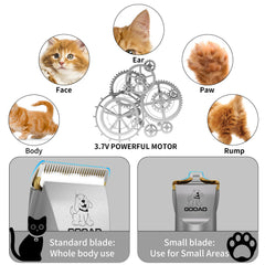 Gooad cat clippers detachable blades for easy cleaning and maintenance.
