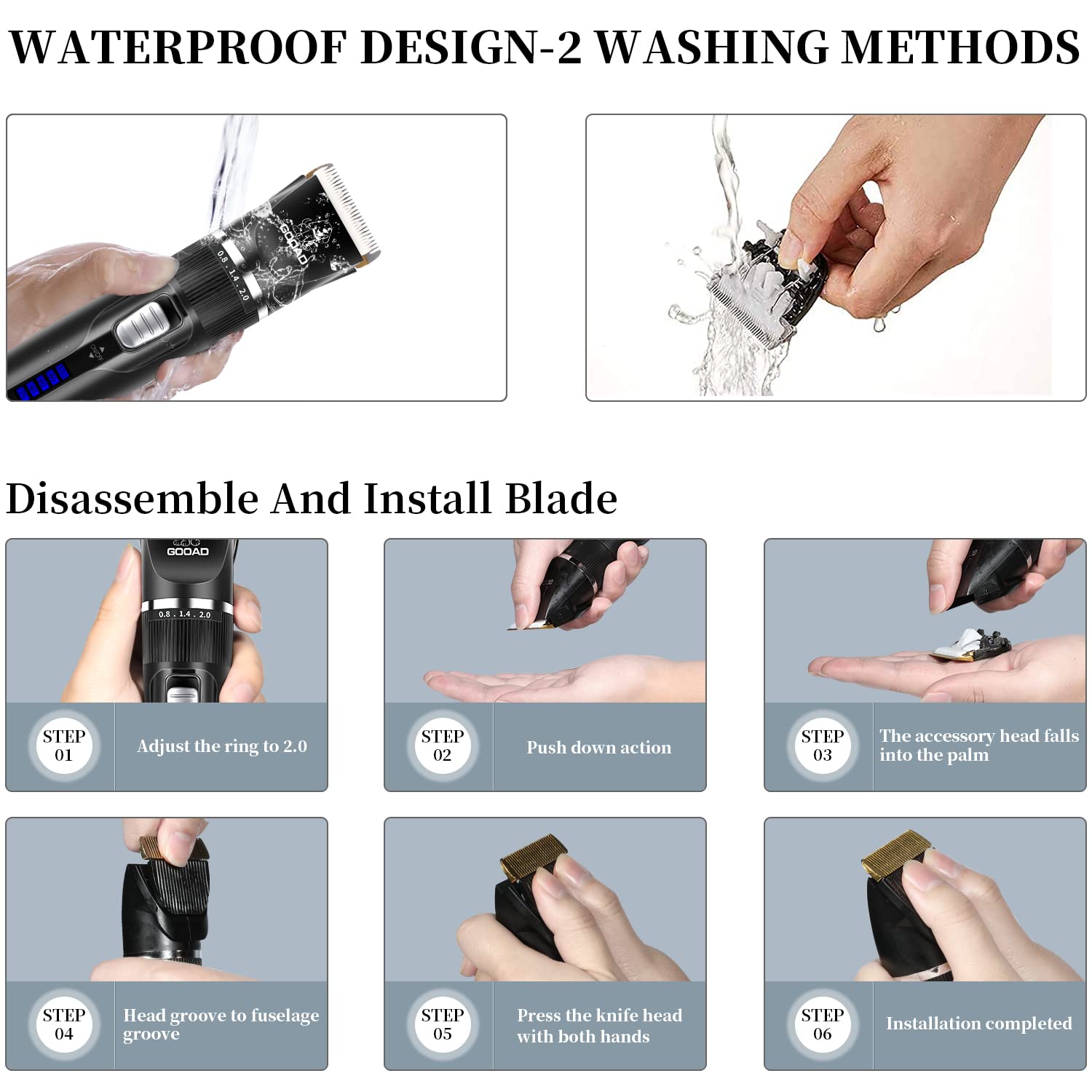 Gooad cordless design with a 3-speed motor adapts to coats of any length.