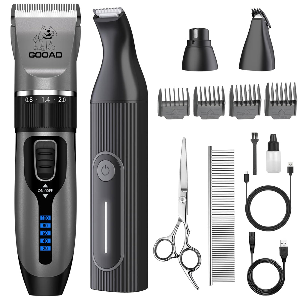 Gooad dog clippers main unit for cordless grooming with low-noise operation.