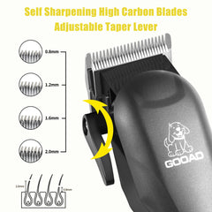 Gooad dog clippers LCD display shows battery status for planning sessions.
