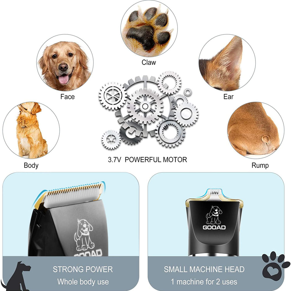 Gooad clippers operate at low noise for a calmer grooming session.