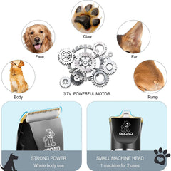 Gooad clippers operate at low noise for a calmer grooming session.