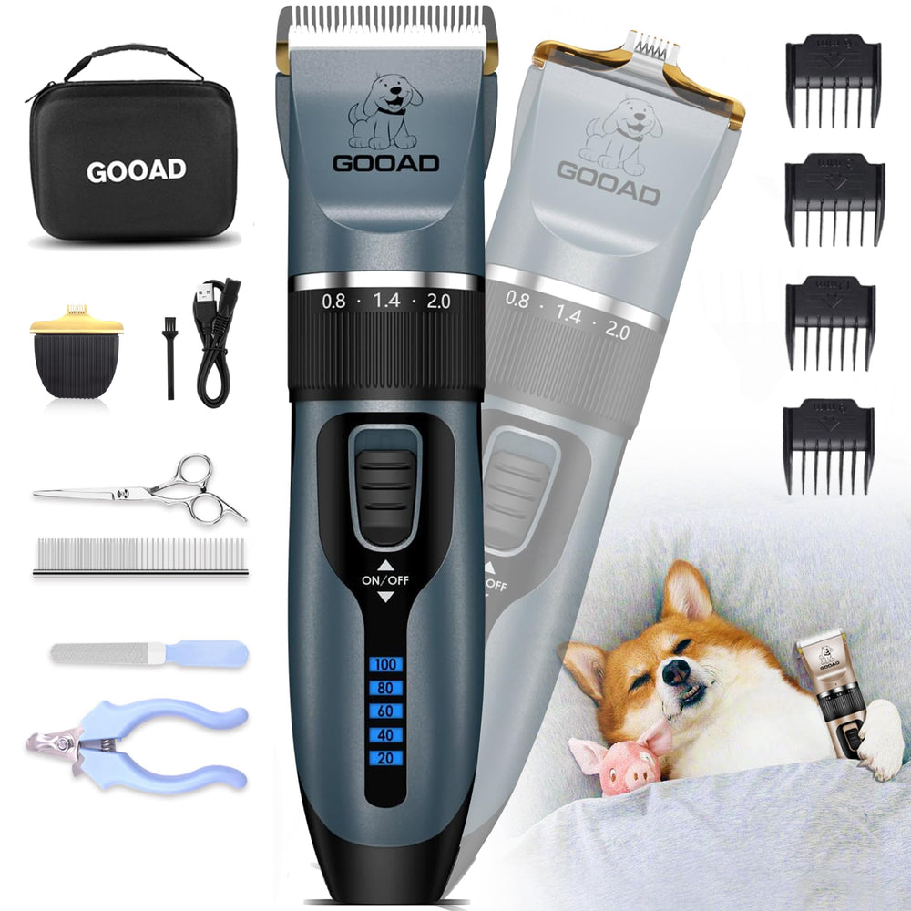 Gooad dog clippers main unit in blue, cordless design for grooming at home