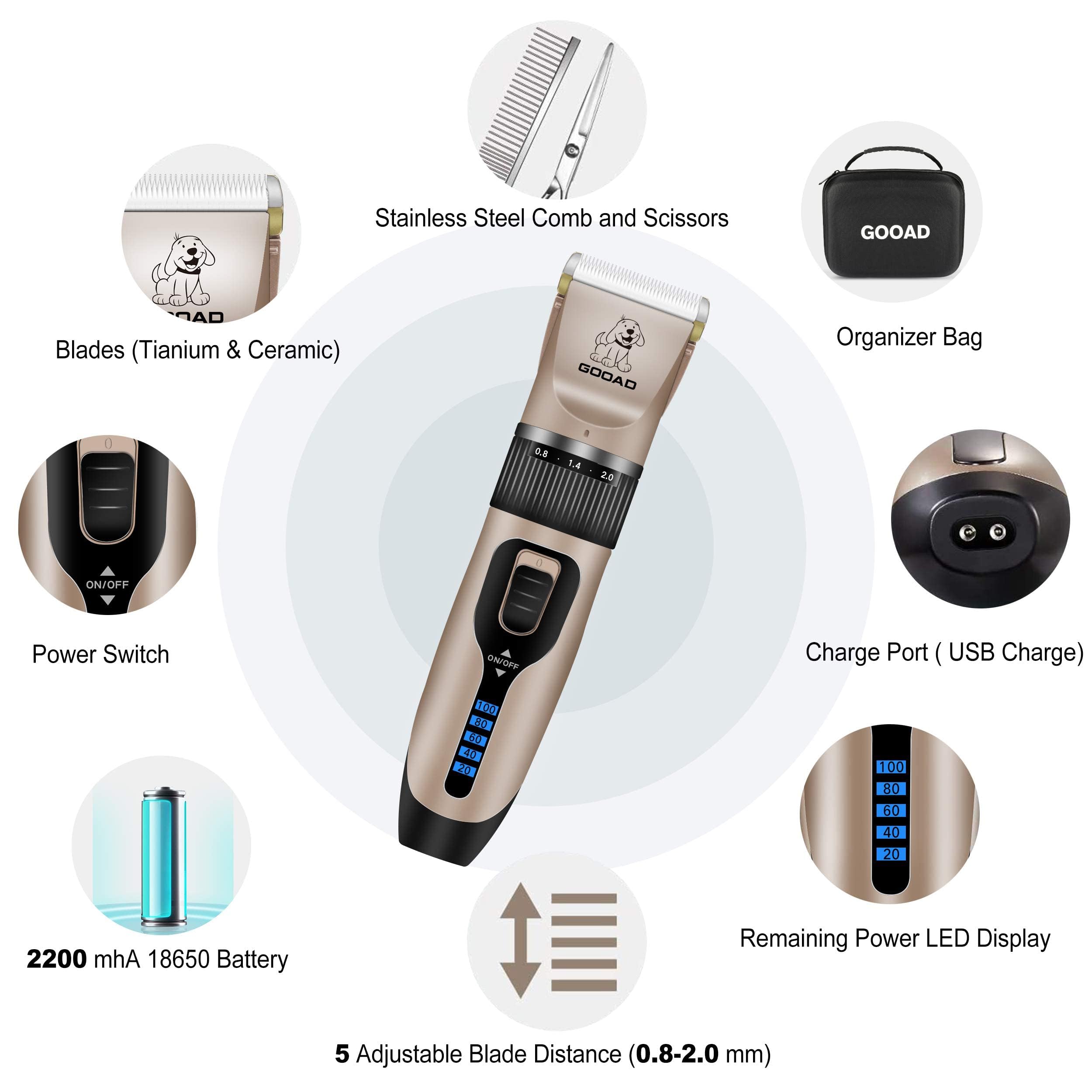 Gooad dog clippers narrow blade precision around paws and face